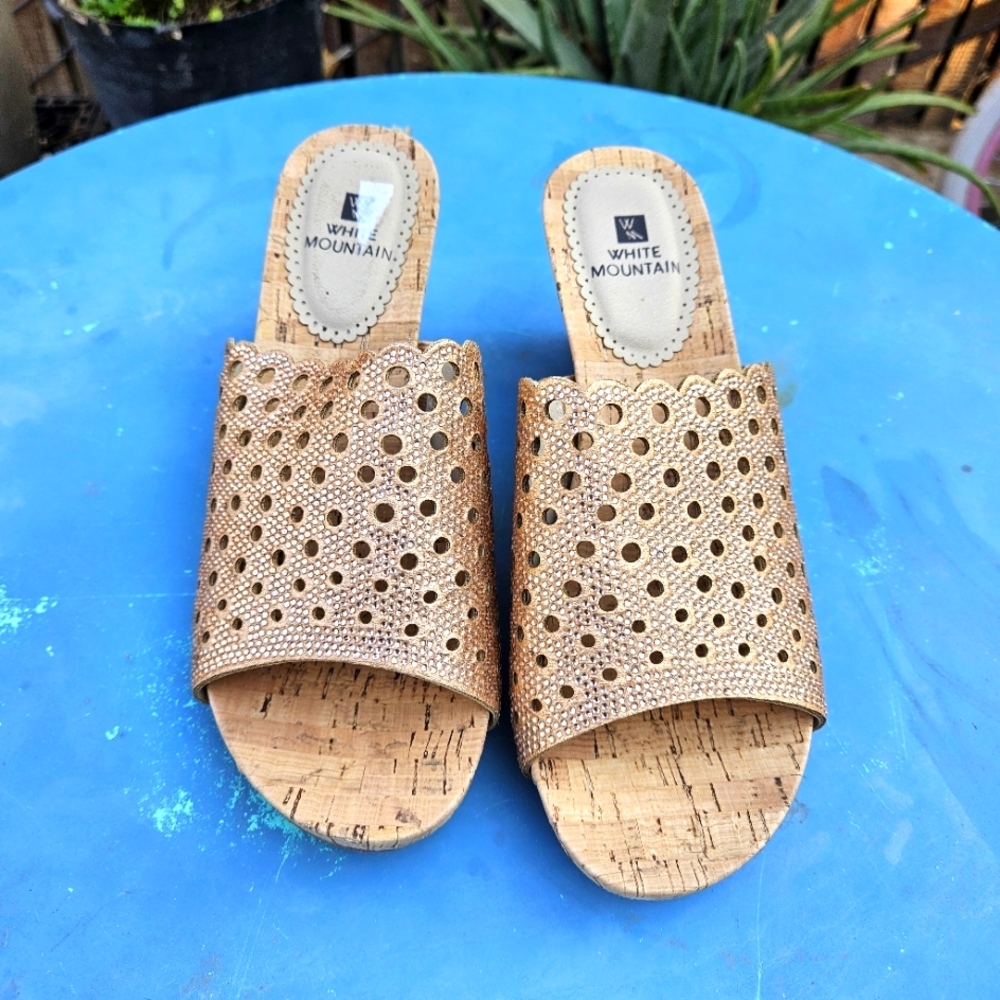 White Mountain Women's Platform Sandals Size 8 - Picture 6 of 14